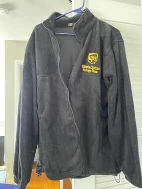 UPS Black Lightweight Fleece Jacket - Illinois District Package Team